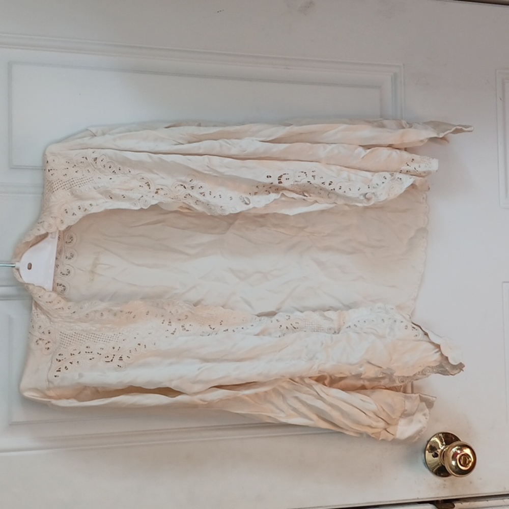 Vintage silk lace bed jacket